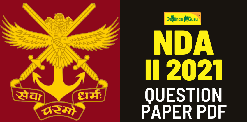 NDA 2 2021 Question Paper Pdf,Maths and GAT [All Sets]