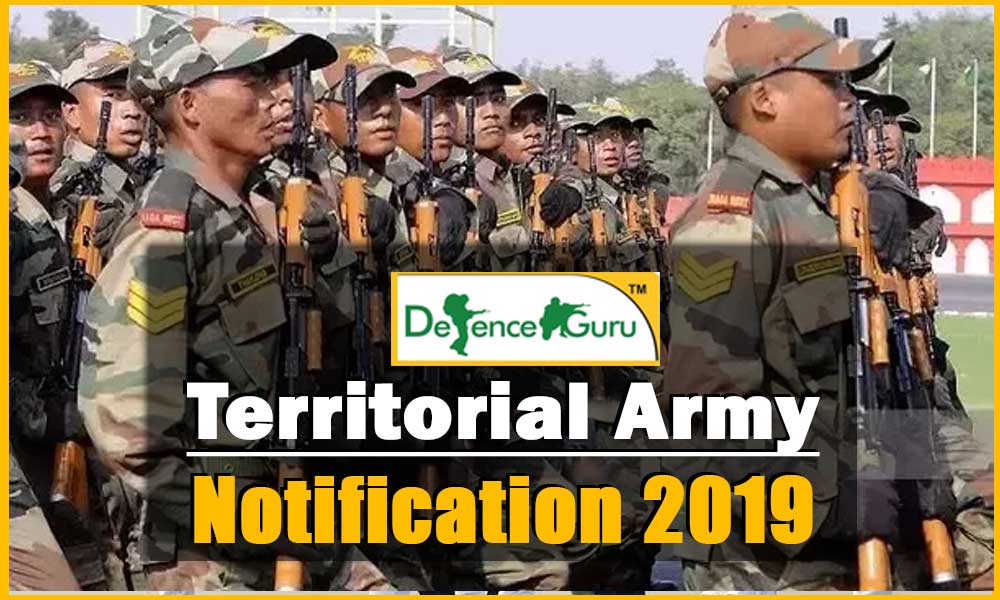 Territorial Army Notification 2019