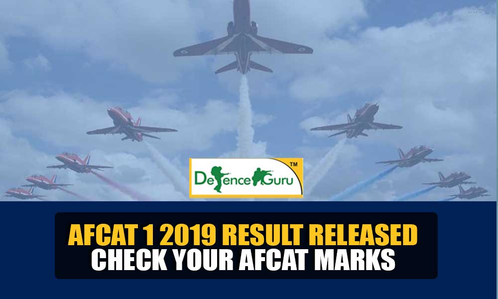 AFCAT 1 2019 Result and Cut Off Marks Released-Check Now