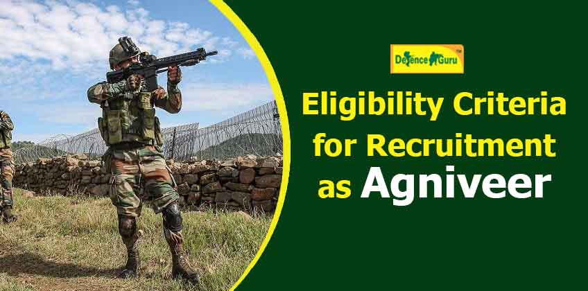 Eligibility Criteria for Recruitment as Agniveer - Agnipath Scheme