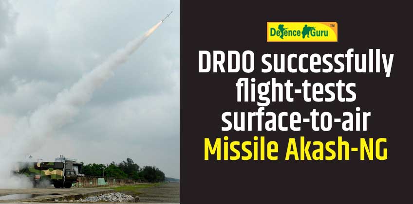 DRDO successfully flight-tests surface-to-air missile Akash-NG