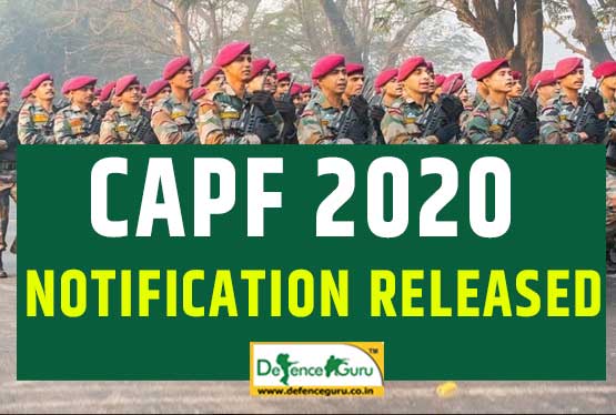 CAPF 2020 Notification released