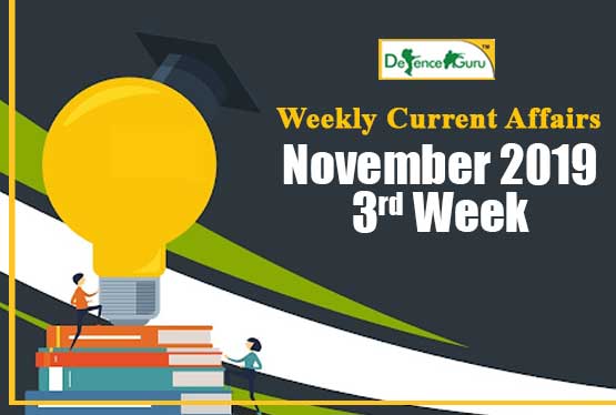 Current Affairs November 2019 3rd Week-Check Now