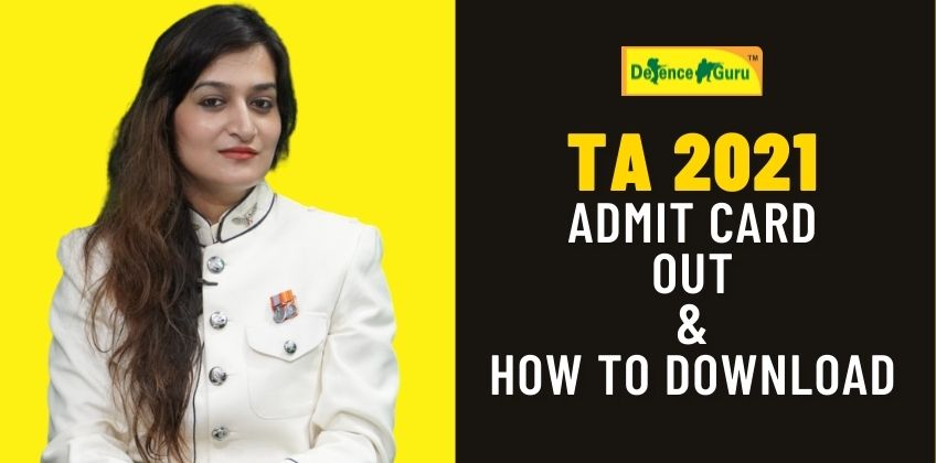TA  (Territorial Army) 2021 Admit Card Out