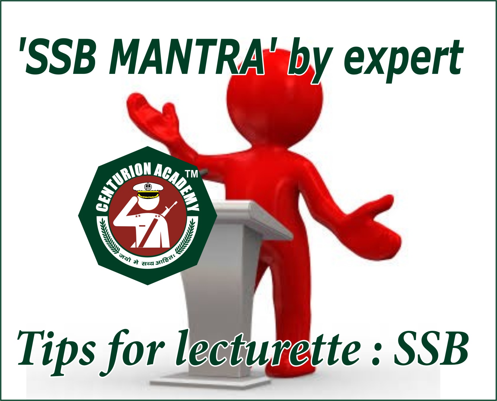 TIPS FOR LECTURETTE- SSB
