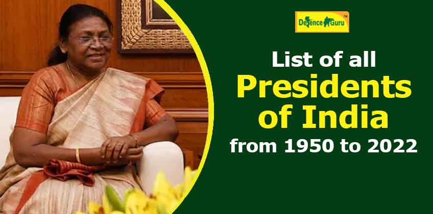List of all Presidents of India from 1950 to 2022 with tenure
