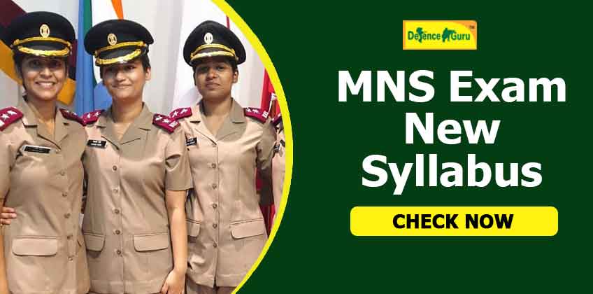 Military Nursing Service - MNS Exam New Syllabus