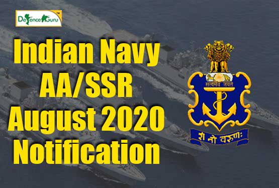 Indian Navy SSR/AA August 2020 Notification-Apply Now