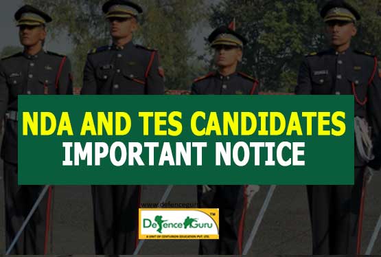 PROCEDURE FOR COMMON CANDIDATES - TES AND NDA ENTRY