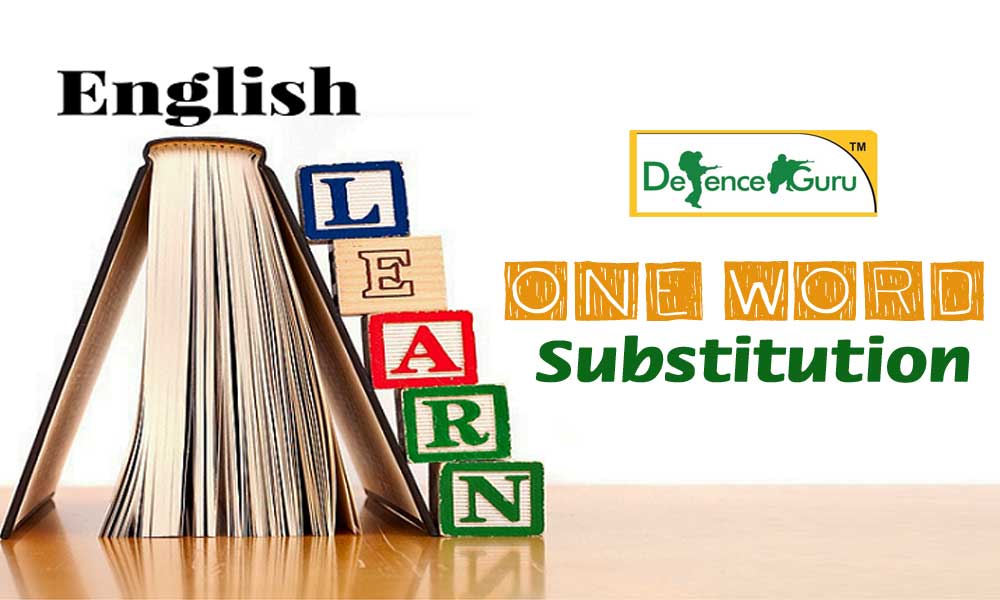 One Word Substitution in English