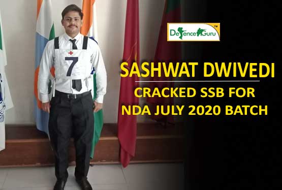 Sashwat Dwivedi Recommended from SSB Allahabad for NDA July 2020