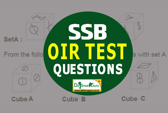 SSB OIR Sample Questions