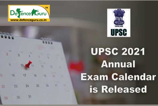 UPSC Annual Calendar 2021 Released