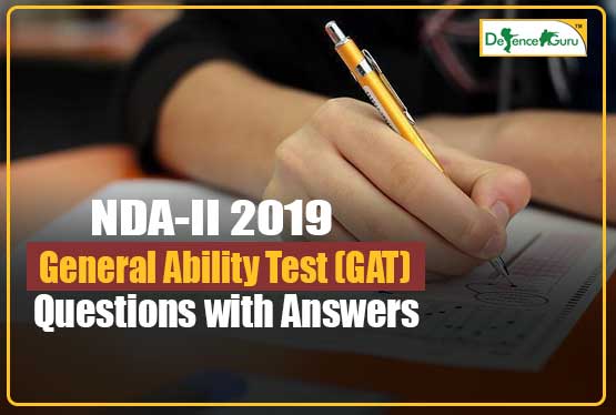 NDA-II 2019 General Ability Test(GAT) Questions with Answers
