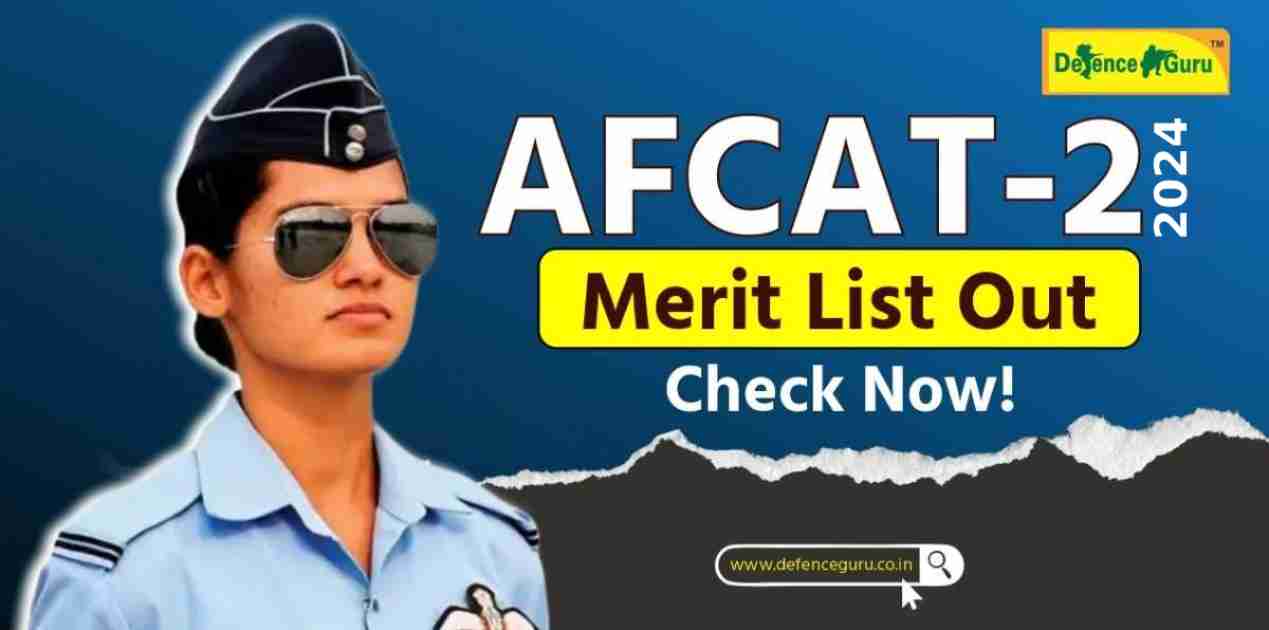 AFCAT-2 2024 Merit List Out for July 2025 Course