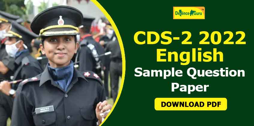 CDS-2 2022 English Sample Paper PDF - Questions with Answers