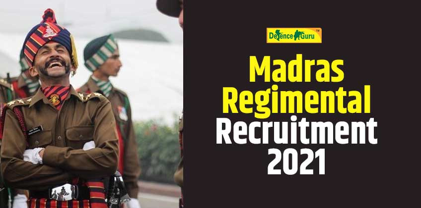 Madras Regimental Group C Recruitment Offline Form 2021
