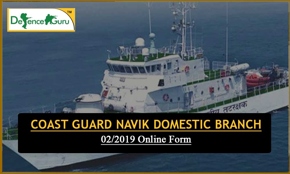 Indian Coast Guard Navik DB Online Form 2019