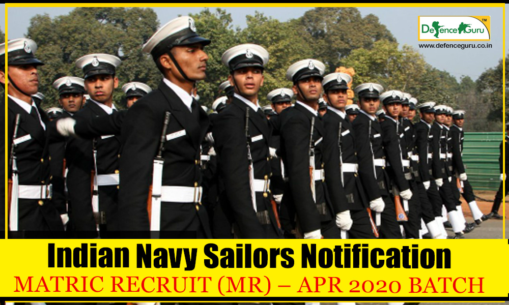 Indian Navy Sailors MR Online Form 2019 (Apr 2020 Batch)
