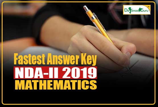 NDA-II 2019 Mathematics Answer Key Released - Check Now