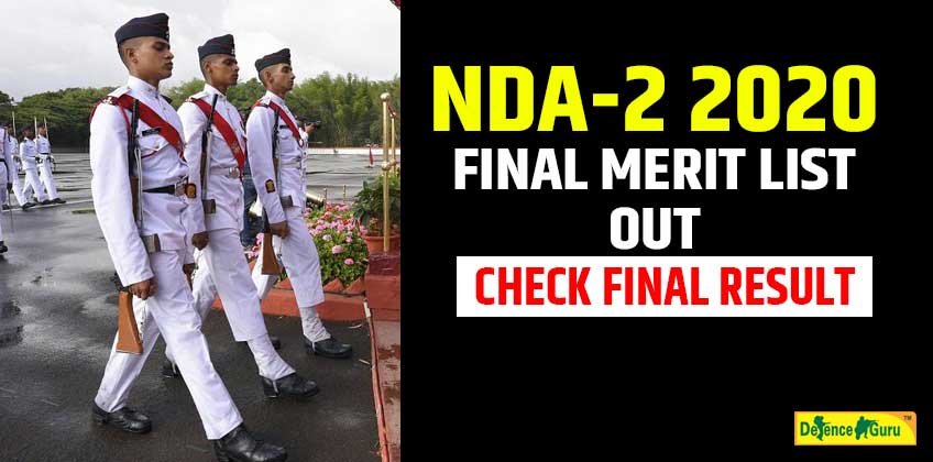 NDA-2 2020 final merit list Out - Check Final Result