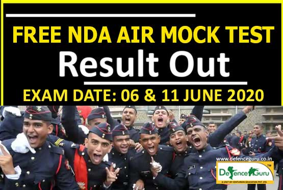 NDA AIR Mock Test Result Out - 6 and 11 June 2020