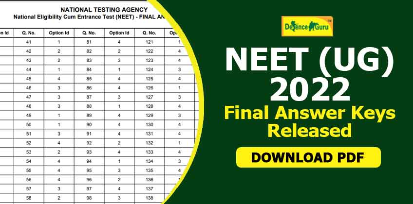 NEET (UG) 2022 Final Answer Keys Released - Download PDF