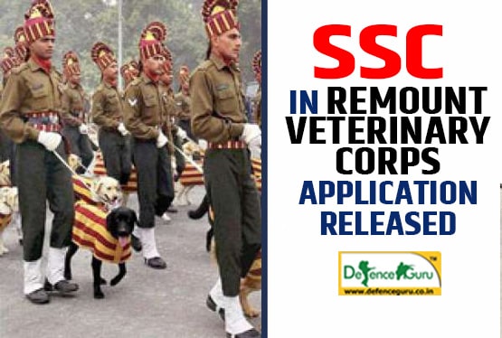 SSC in Remount Veterinary Corps Application Released