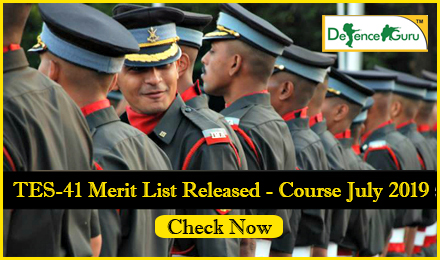 TES 41 Final Merit List Released Course July 2019-Check Now
