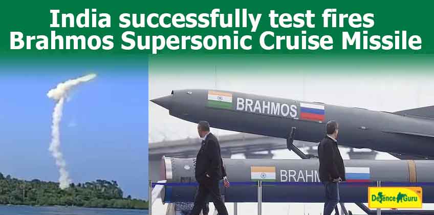 India successfully test fires Brahmos Supersonic Cruise Missile