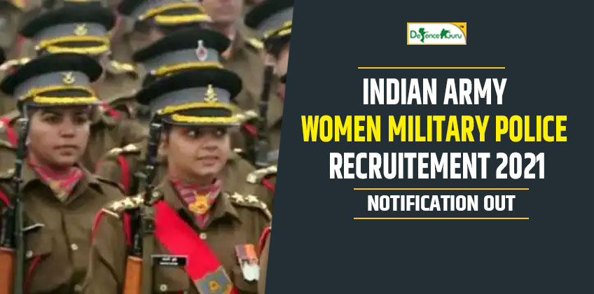 Indian Army Women Military Police Recruitement Notification 2021