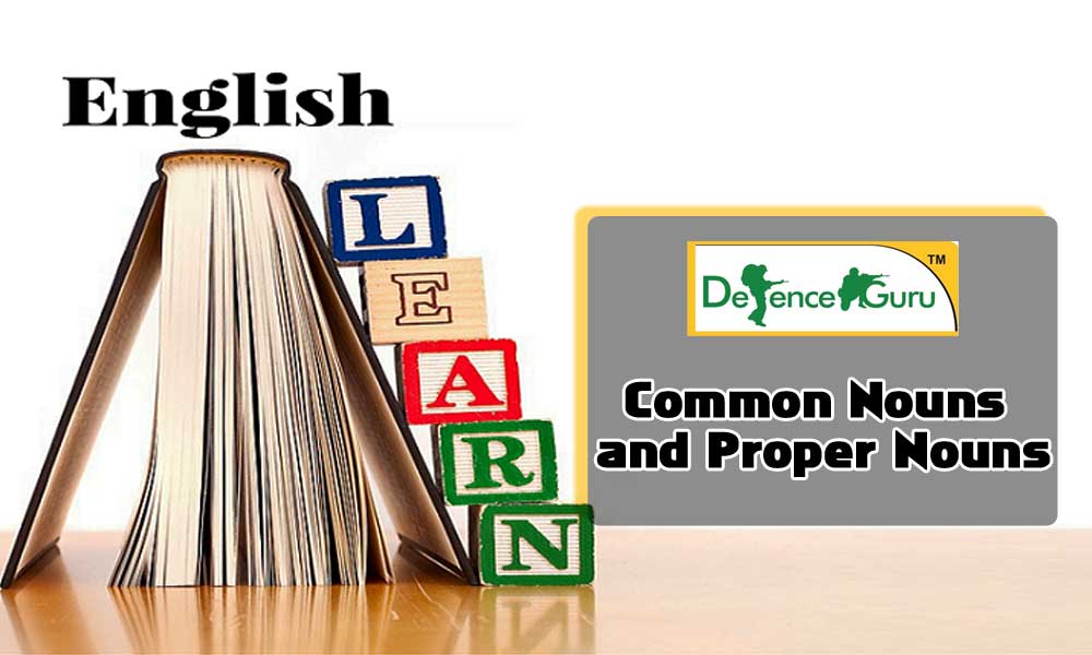 Common Nouns and Proper Nouns Exercise