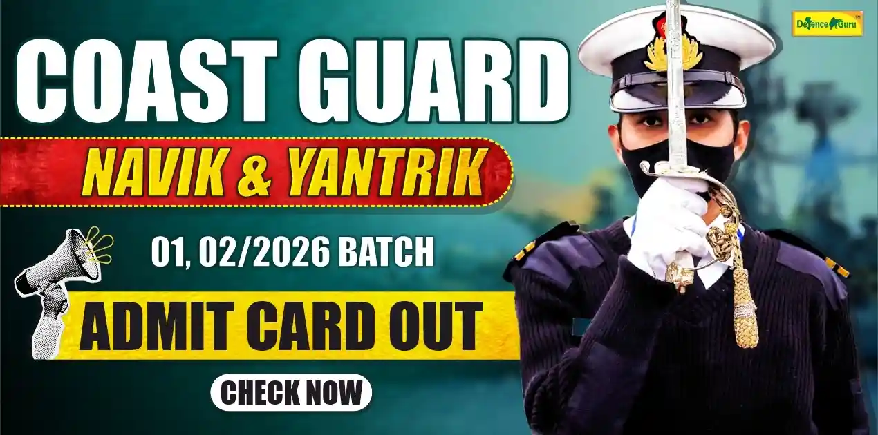 Indian Coast Guard Navik & Yantrik Admit Card