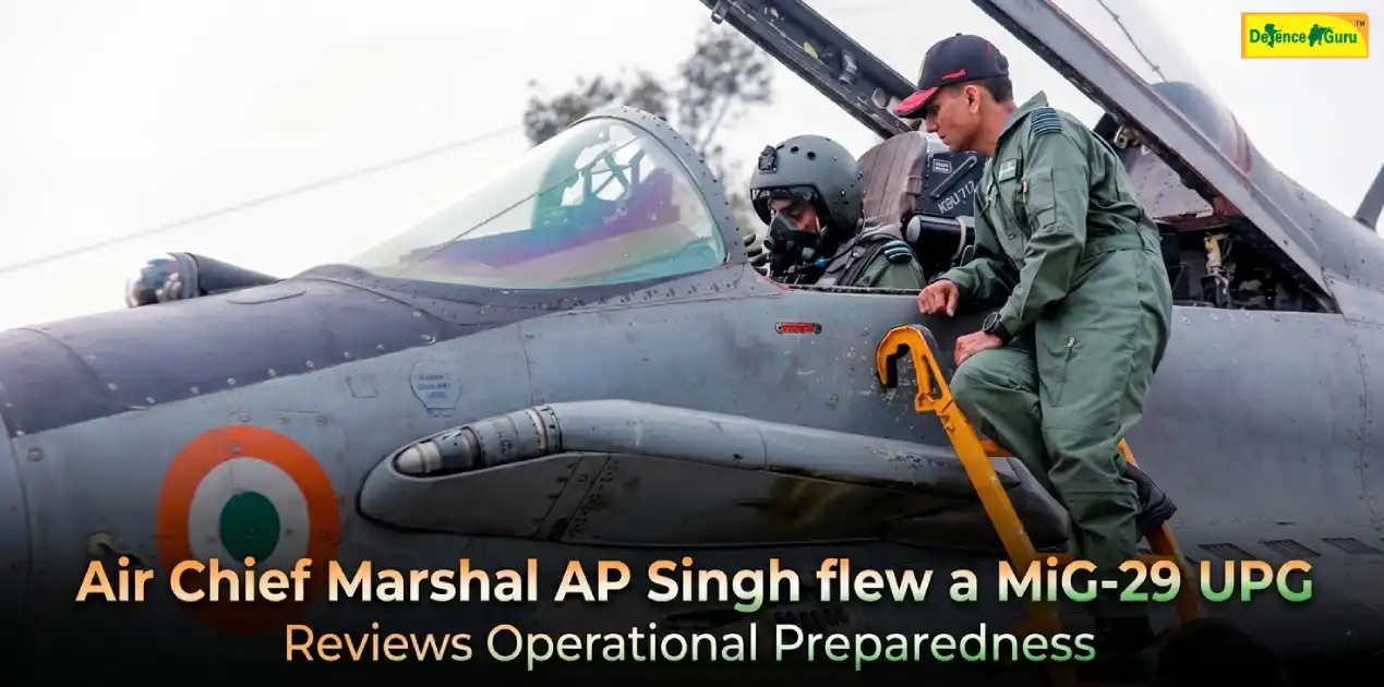 Air Chief Marshal AP Singh flew a MiG-29 UPG