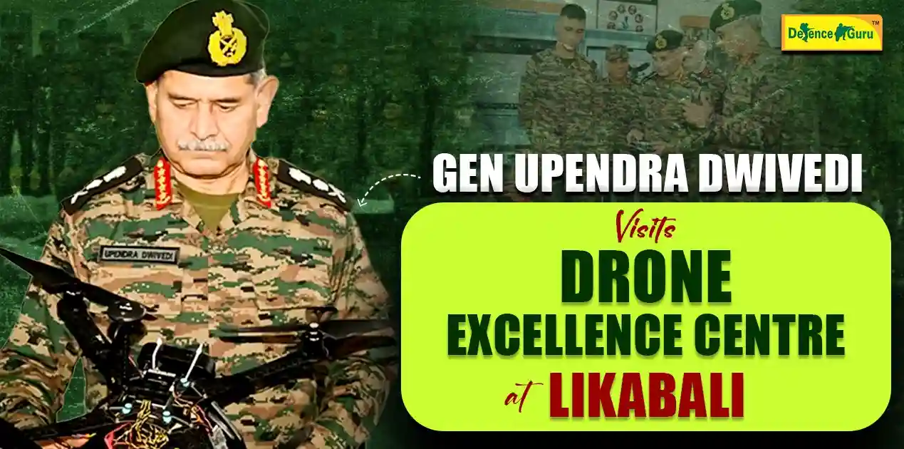 Gen Upendra Dwivedi Visits Drone Excellence Centre at Likabali