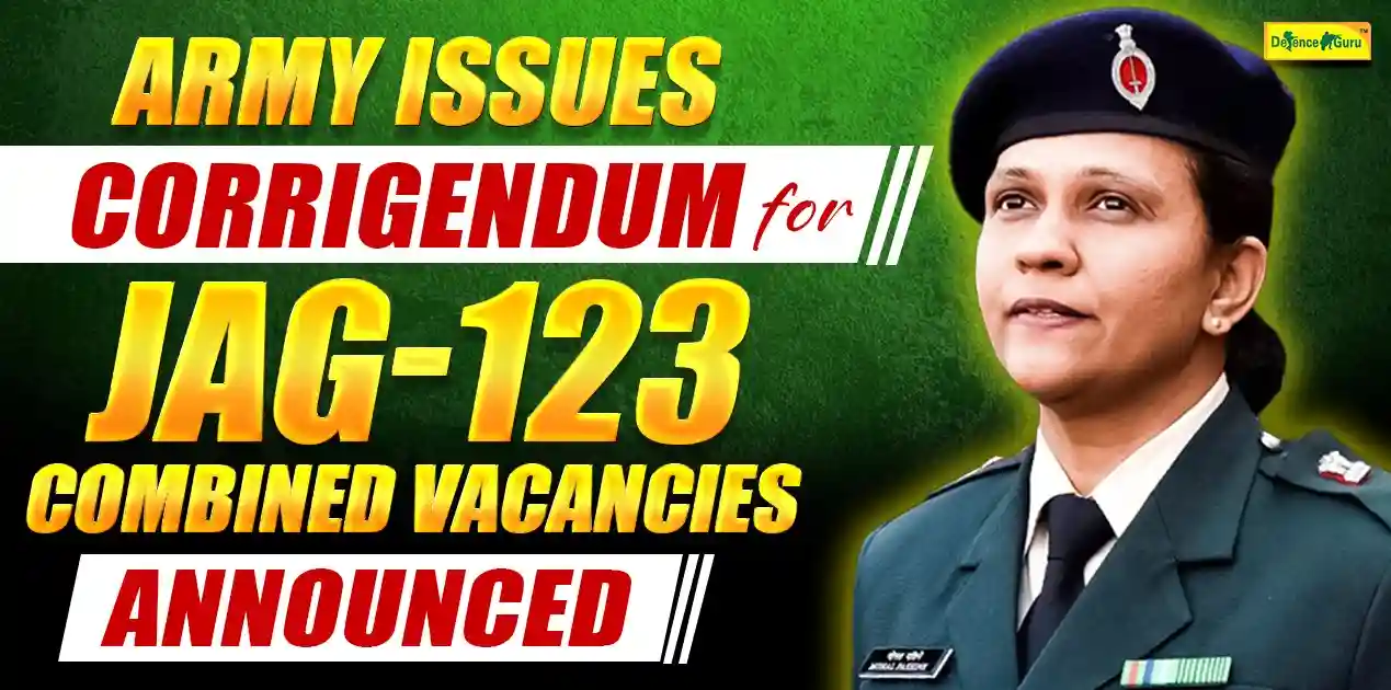 Army Issues Corrigendum for JAG 123