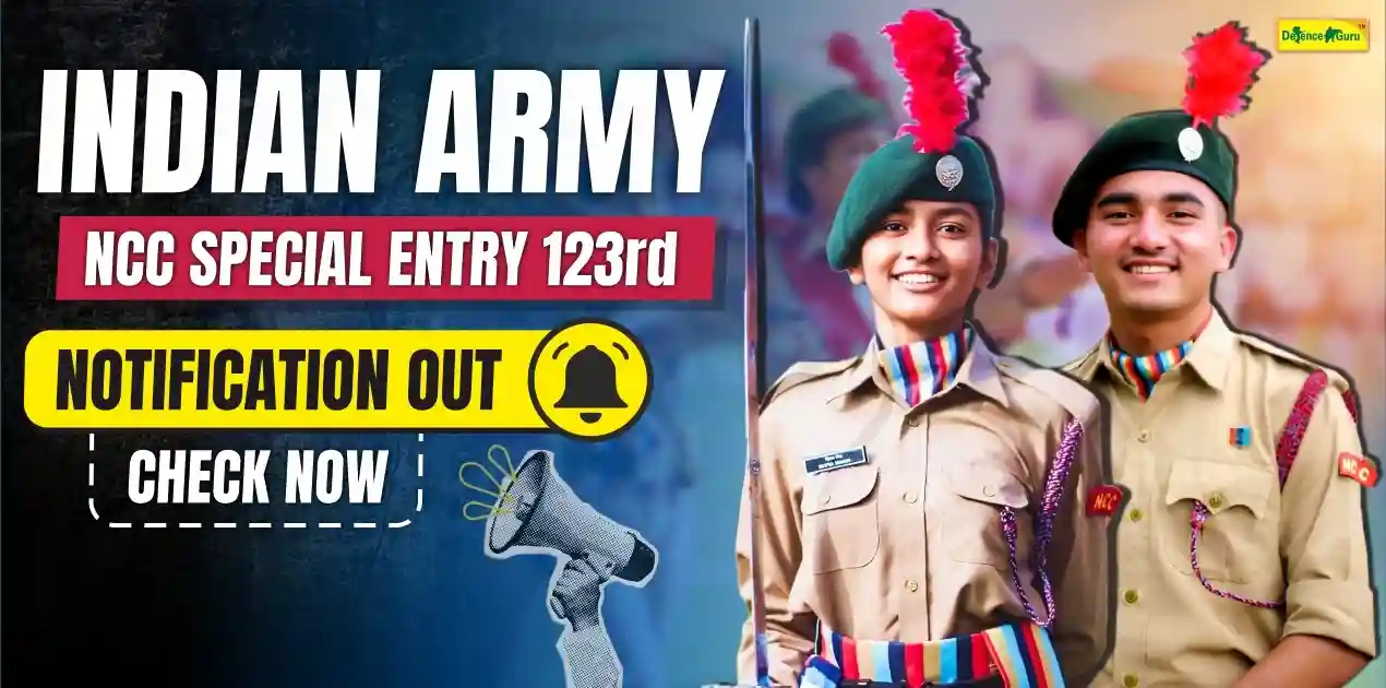 Indian Army NCC Special Entry 123rd Notification Out