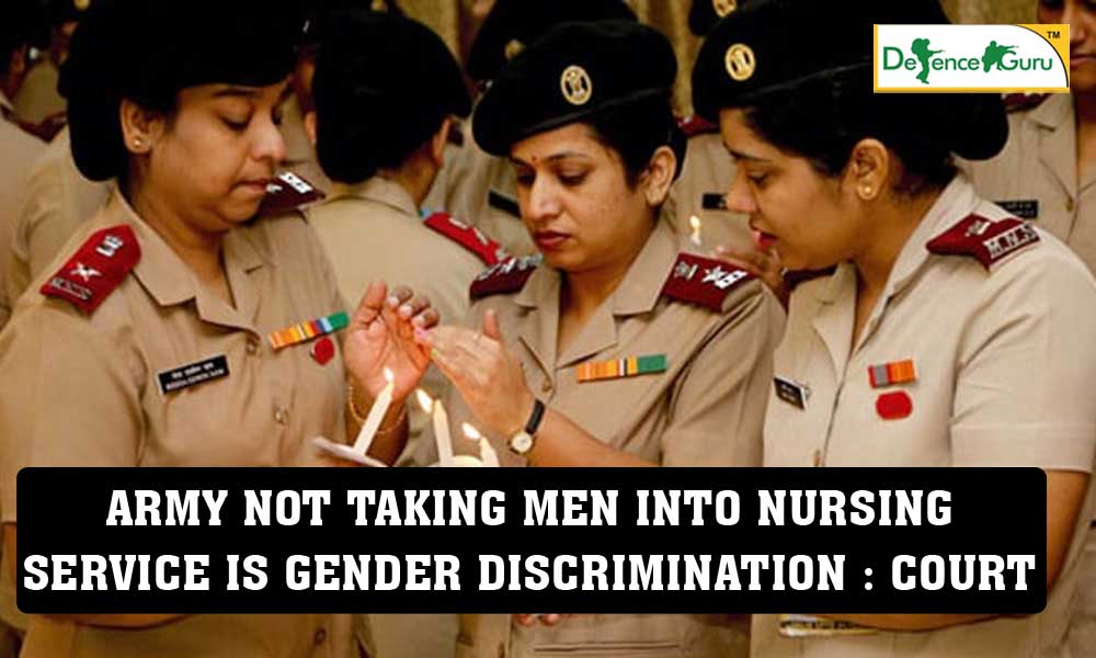 Army Not Taking Men Into Nursing Service Is Gender Discrimination