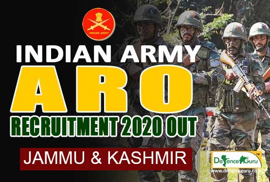 Indian Army ARO Recruitment 2020 Out - Jammu & Kashmir