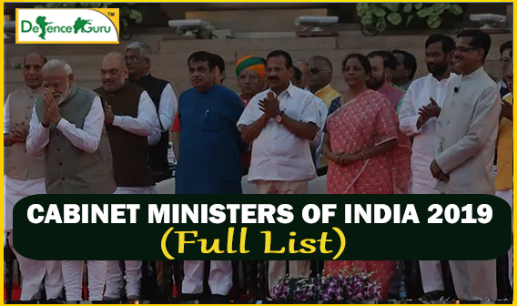 Cabinet Ministers of India 2019 - Full List