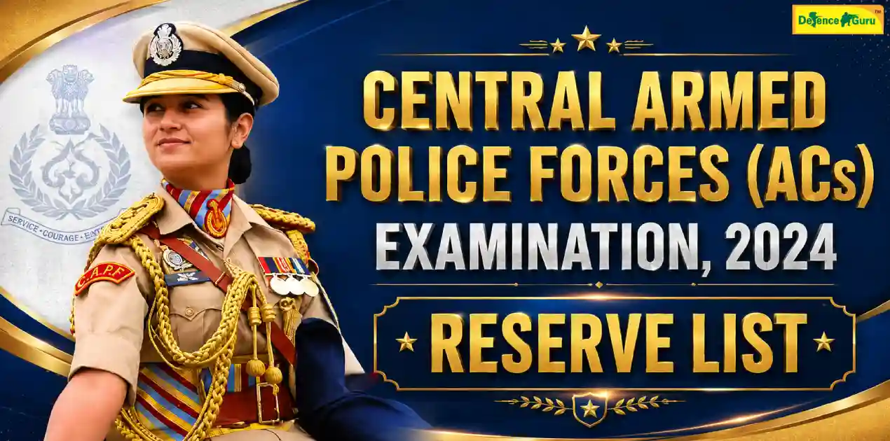UPSC CAPF AC Reserve List 2024