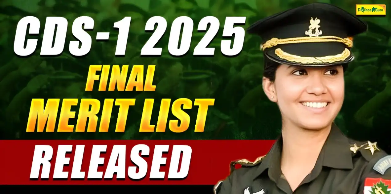 CDS 1 2025 Final Merit List Released