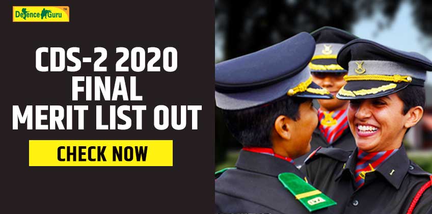 CDS-2 2020 final merit list Out - Check Final Result