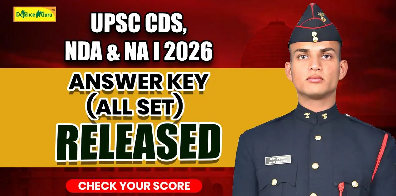 UPSC NDA CDS 1 2026 answer key all sets