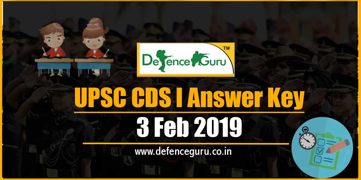 UPSC CDS 1 Answer Key 2019-Download CDS 2019 All Sets Answer Key