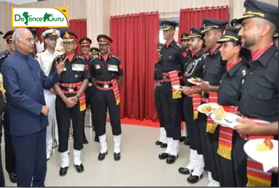 President Of India Awards Colours To Corps Of Army Air Defence