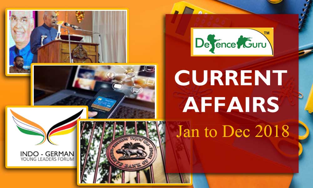 Important Current Affairs January to December 2018
