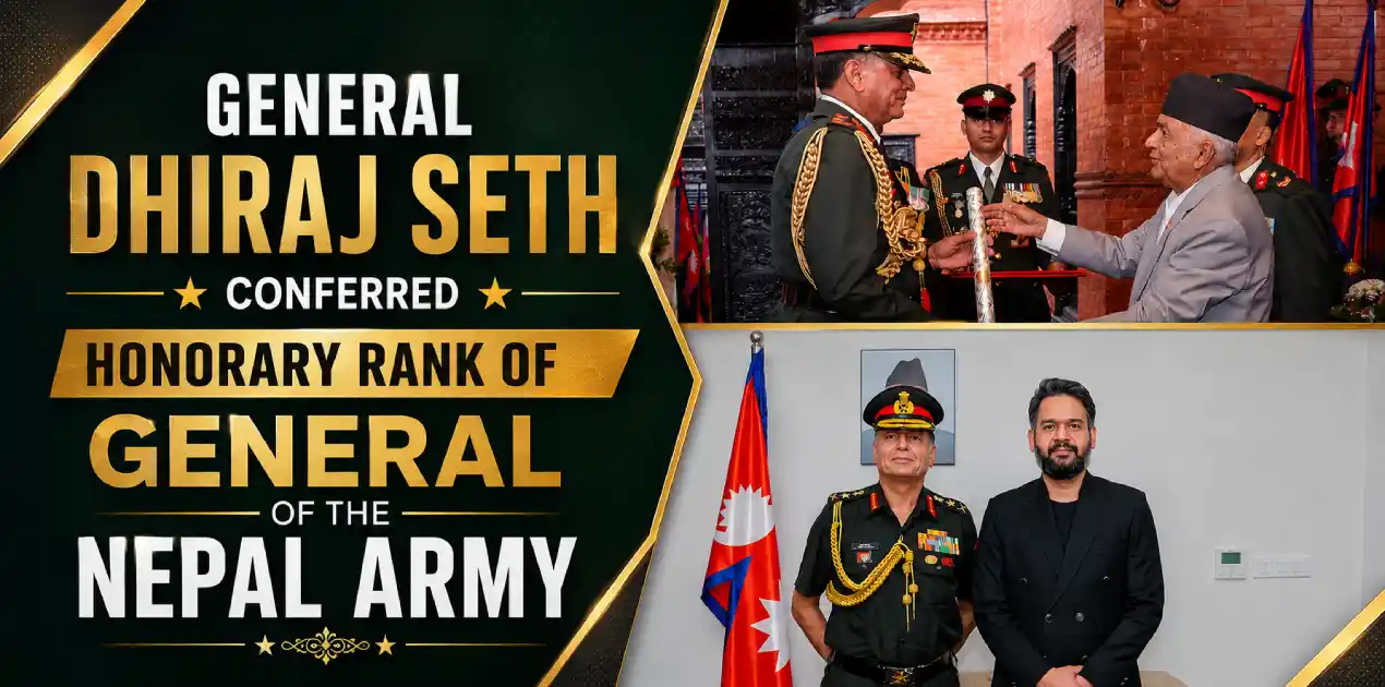 General Dhiraj Seth Conferred Honorary Rank of General of Nepal Army