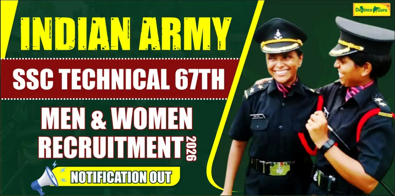 Indian Army SSC-Tech 67th Men & Women Course 2026