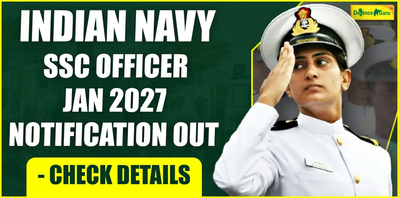 Indian Navy SSC Officer JAN 2027 notification